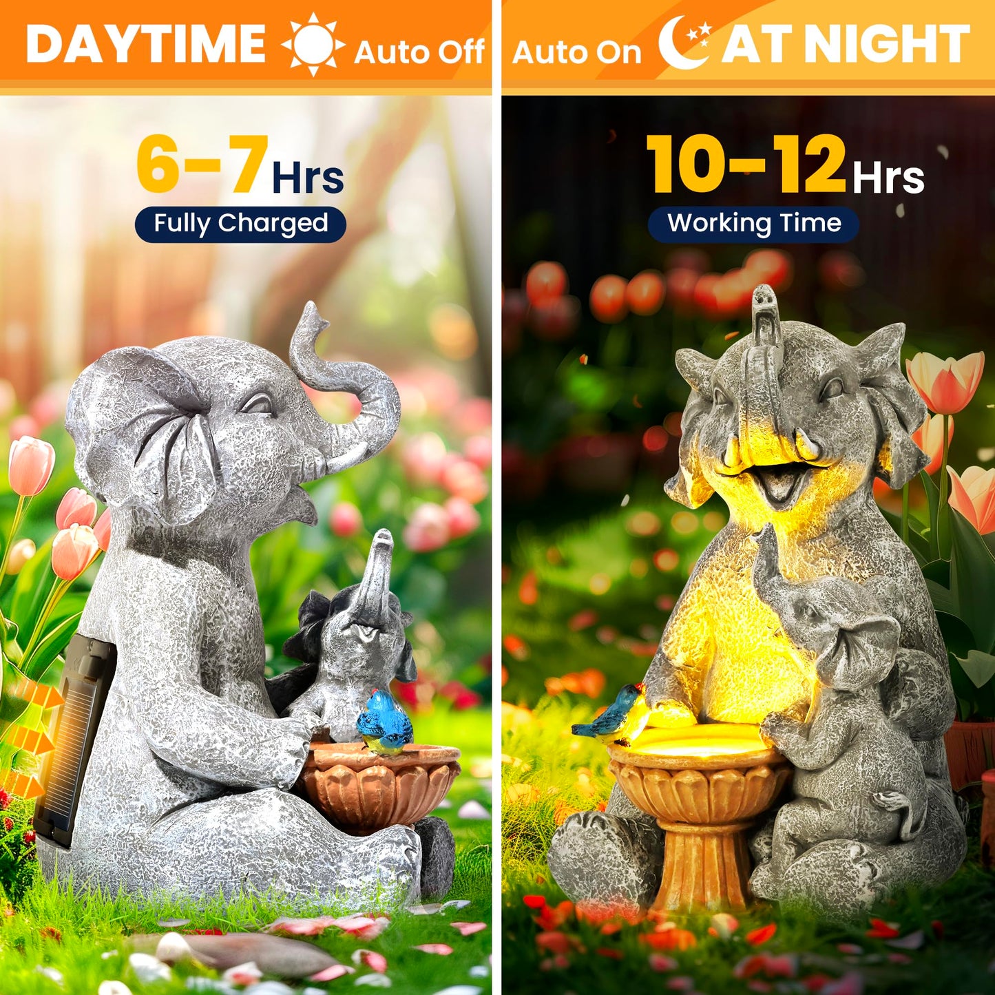 GIGALUMI Solar Garden Statues Outdoor MZ
