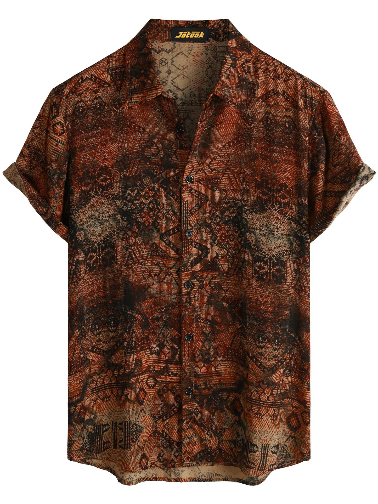 JOTOOK Mens Hawaiian Shirt Short Sleeve Button Down Tropical Shirts Casual Floral Summer Beach Shirt