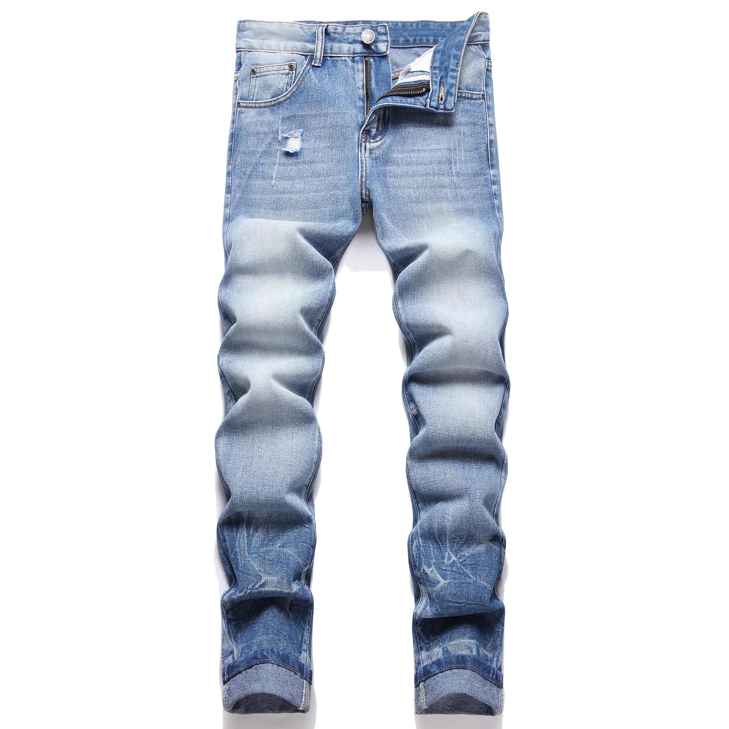 AITITIA Men's Ripped Regular Fit Jeans
