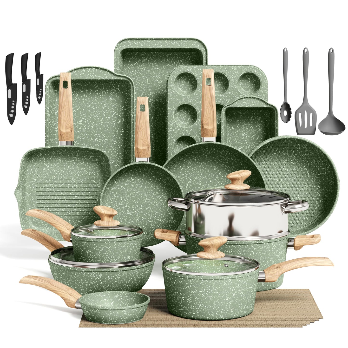 Kitchen Academy Induction Cookware Set…