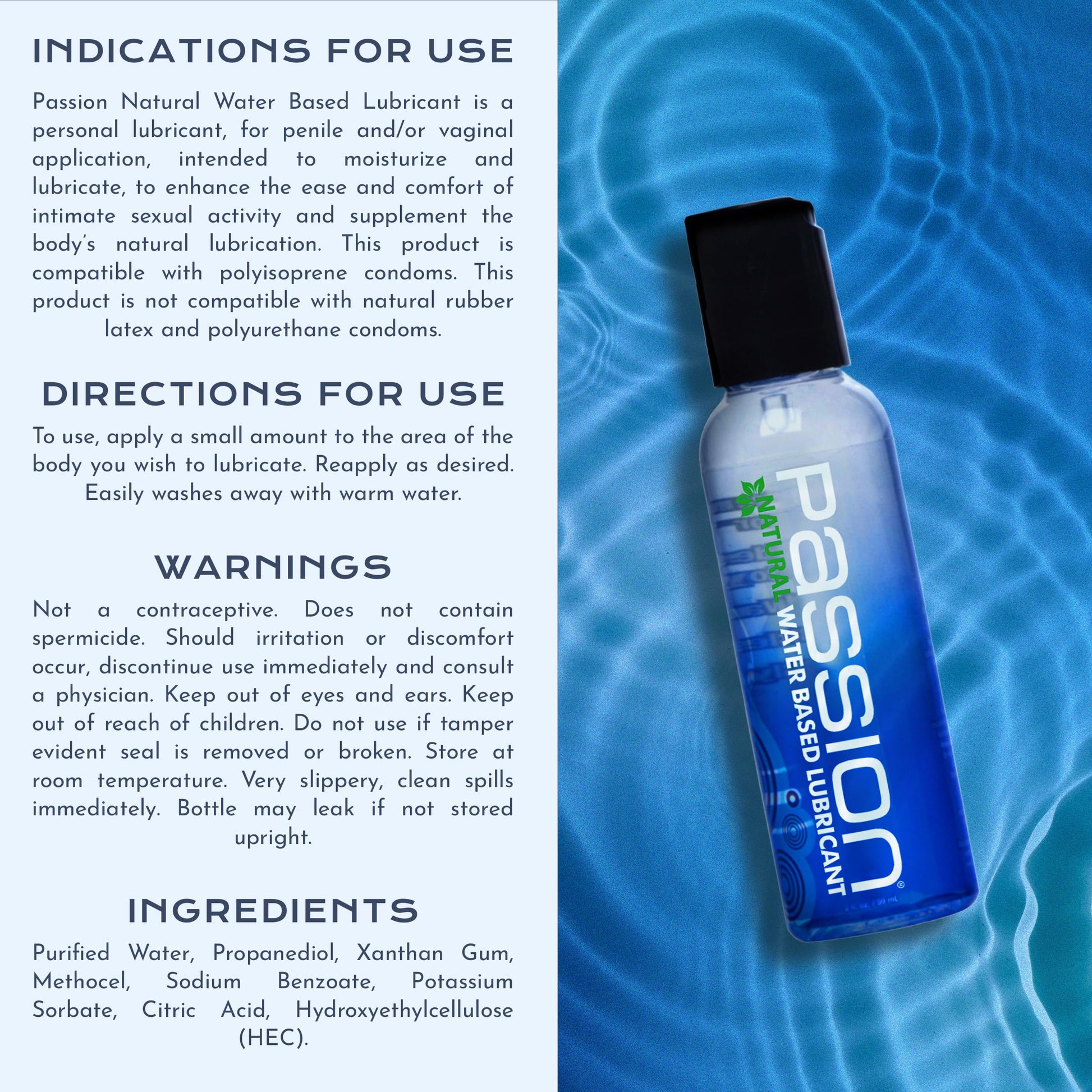 Passion Natural Water-Based Personal Lubricant