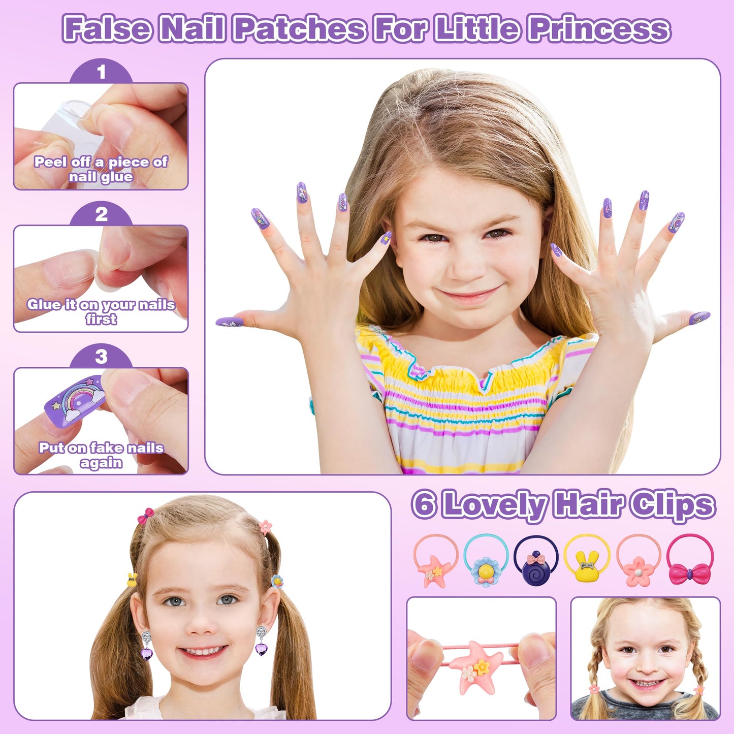 99 Pcs Kids Makeup Kit for Girls, Princess Toys Real Washable Cosmetics Set with Mirror