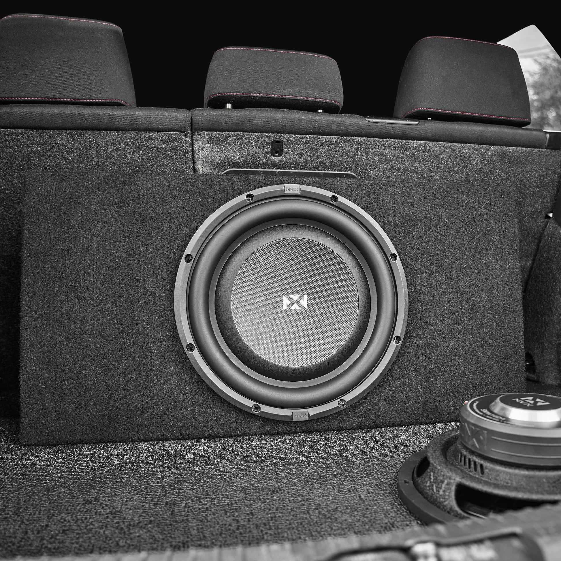 NVX SMW S-Series Shallow-Mount Dual 4-Ohm Subwoofer