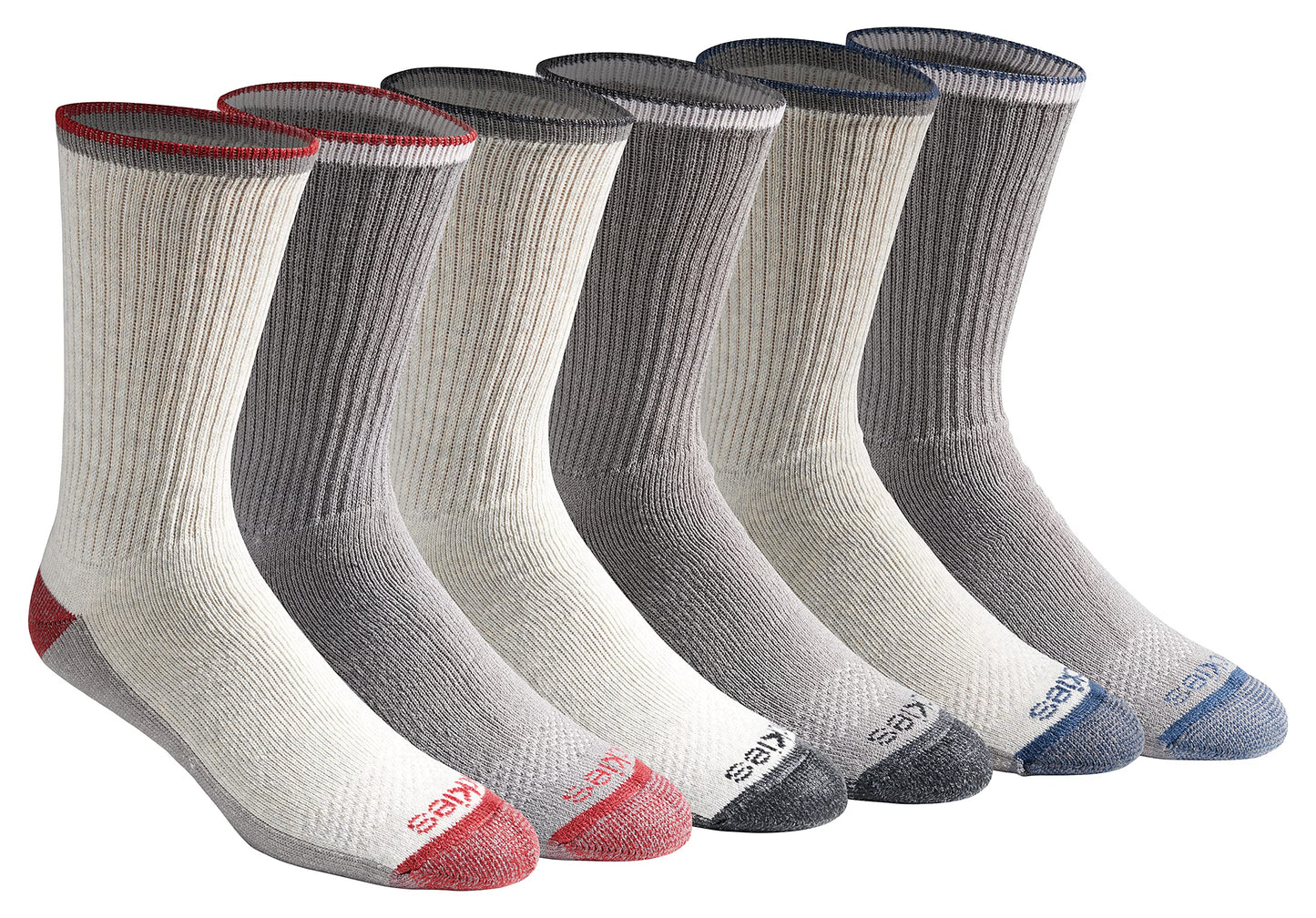 Dickies Men's Dri-Tech Essential Moisture Control Crew Socks, Available in M-XXL (6, 12 Pairs)
