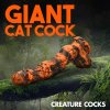 Creature Cocks Sabretooth Silicone Dildo Orange Black Camouflage