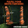 Creature Cocks Sabretooth Silicone Dildo Orange Black Camouflage