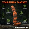 Creature Cocks Sabretooth Silicone Dildo Orange Black Camouflage