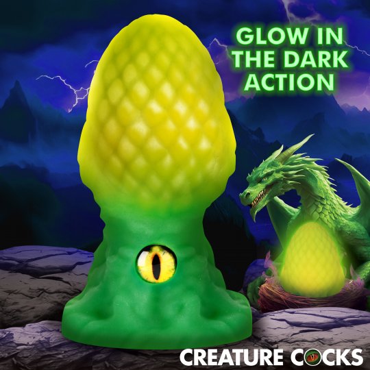 Creature Cocks Eye of the Dragon Silicone Butt Plug Green