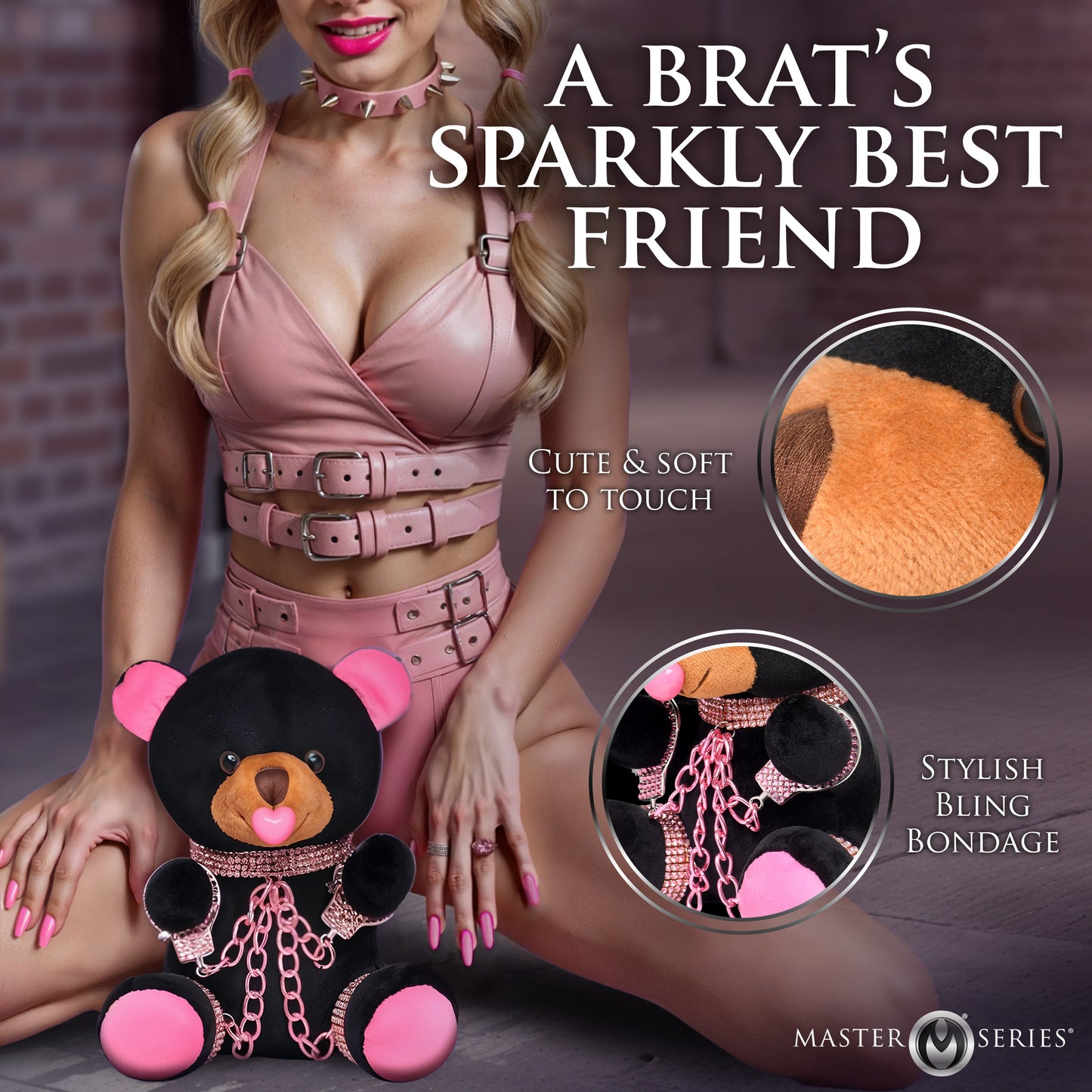 Master Series Bling Bondage Bear Plush Toy