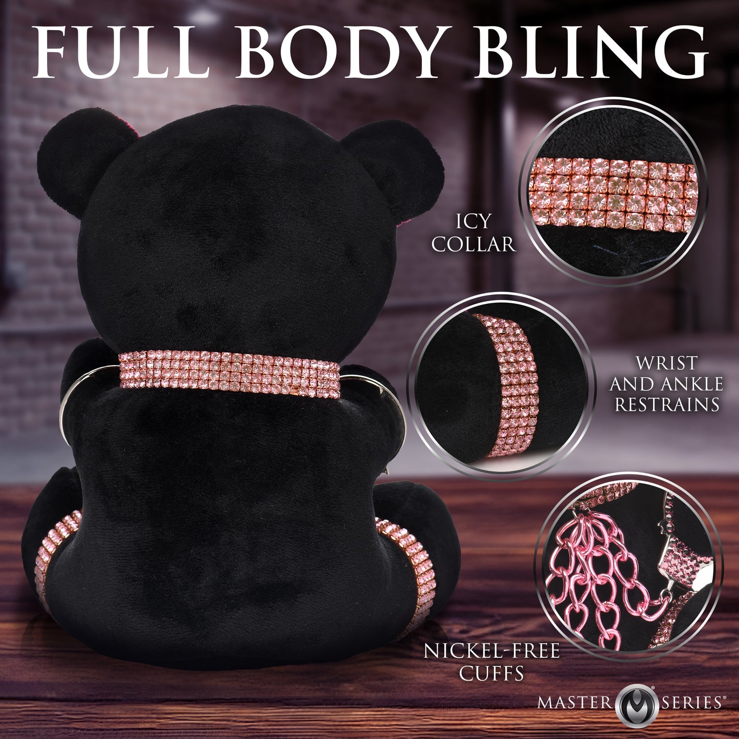 Master Series Bling Bondage Bear Plush Toy