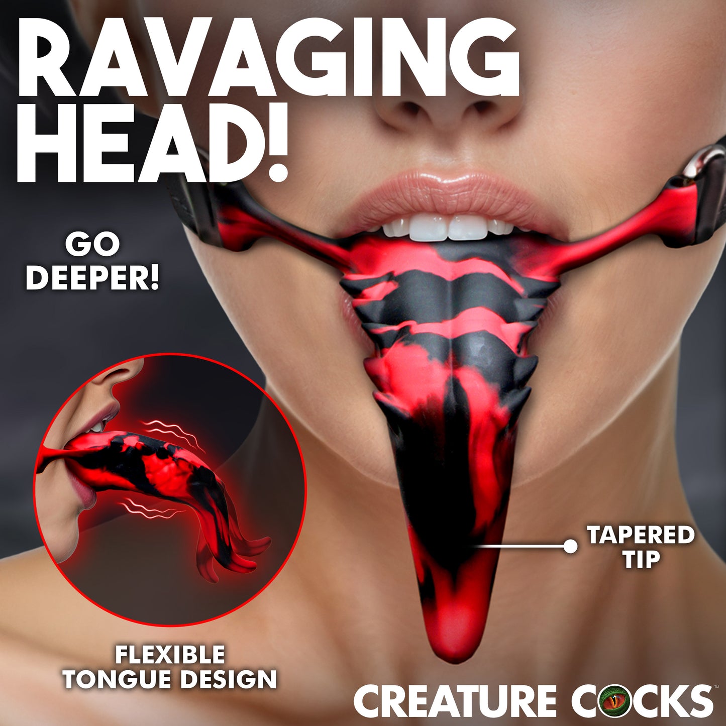 Master Series Demon's Tongue Vibrating Oral Enhancer Barbed Silicone