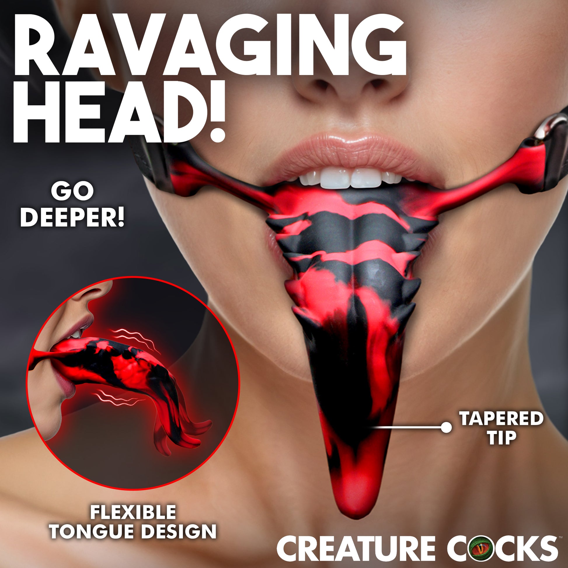 Master Series Demon's Tongue Vibrating Oral Enhancer Barbed Silicone
