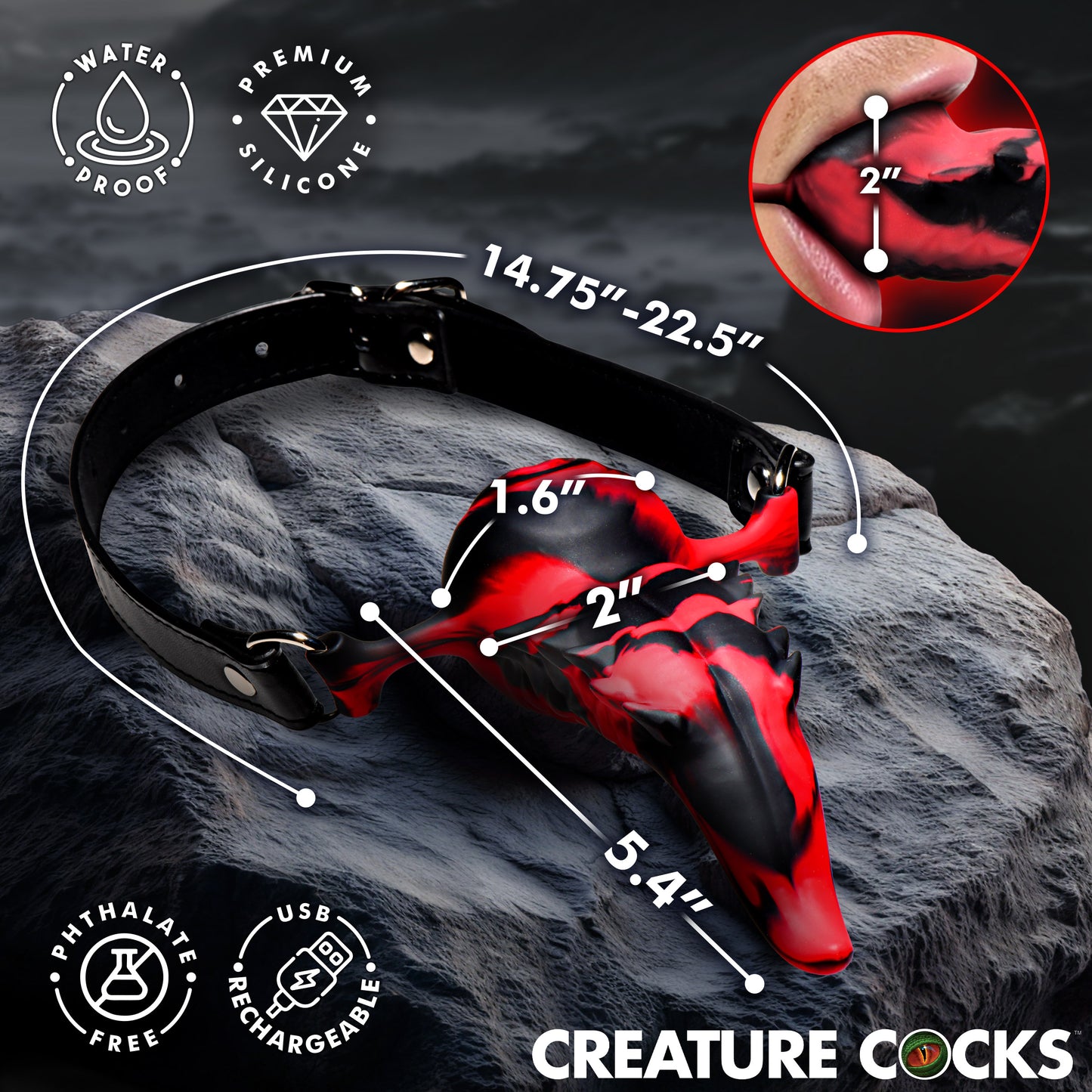 Master Series Demon's Tongue Vibrating Oral Enhancer Barbed Silicone