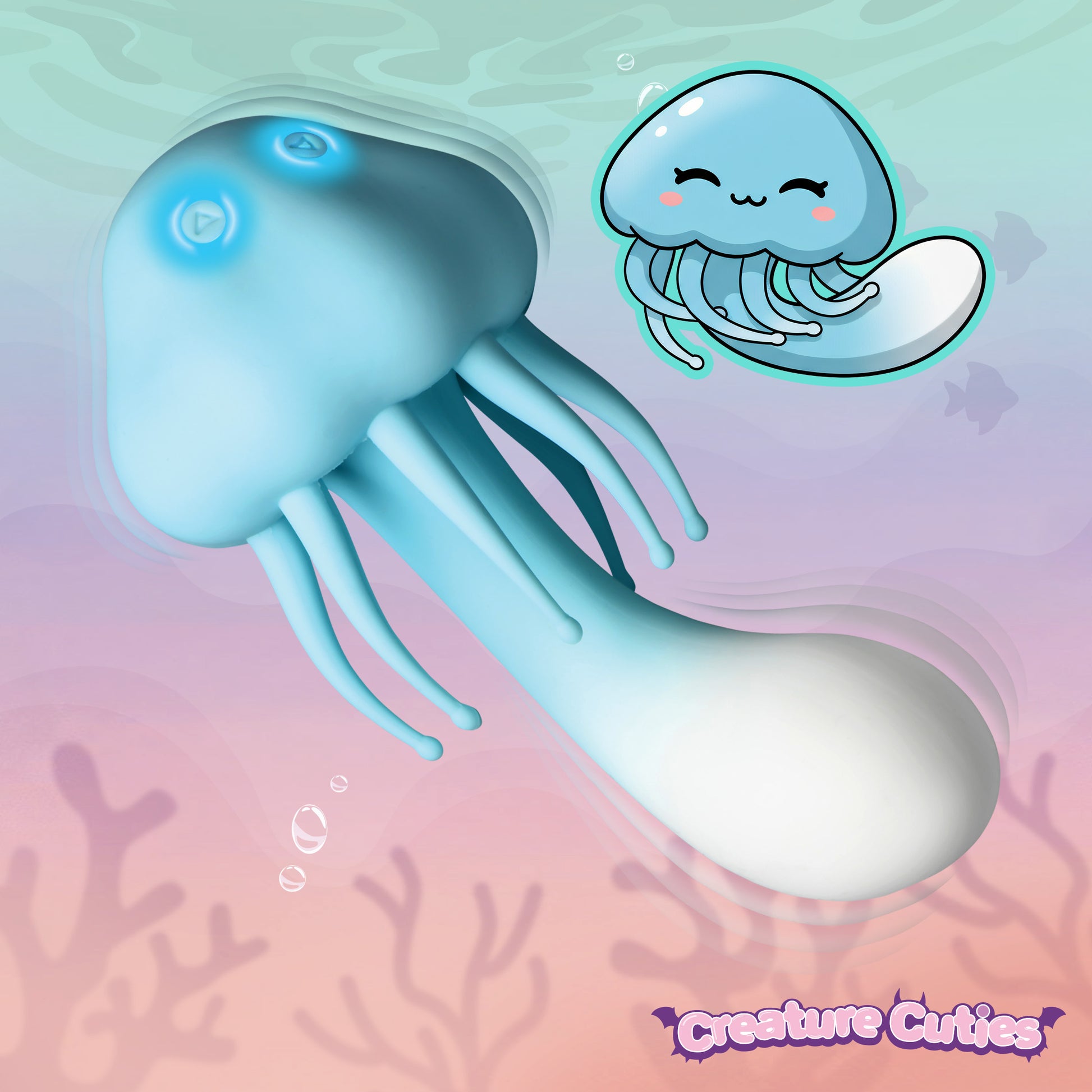 Creature Cuties Jellyvibe Dual Motor Silicone Vibrator