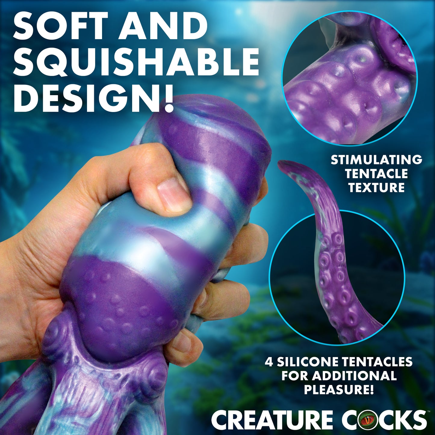 Creature Cocks Tenta Stroke Silicone Masturbator Galaxy Purple