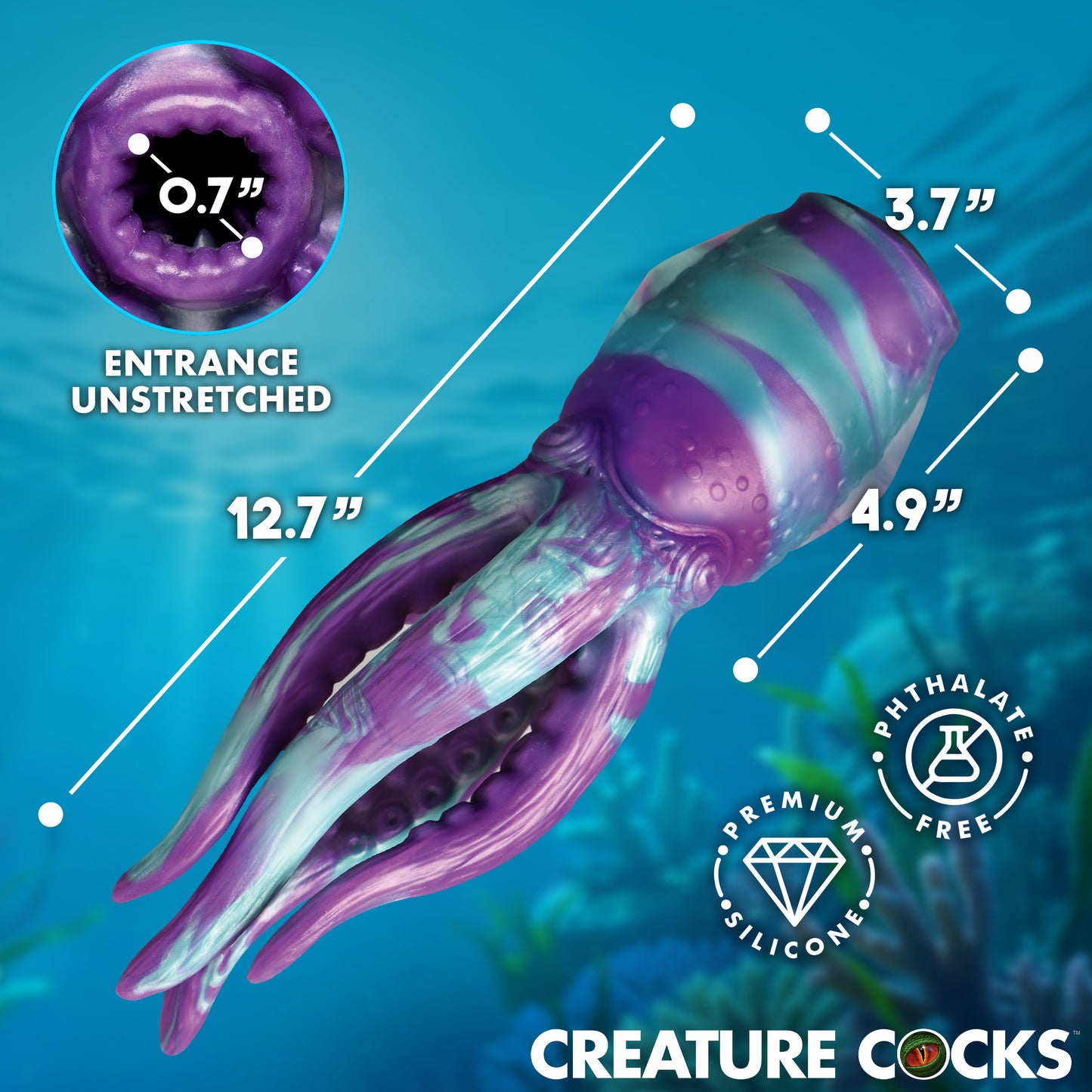 Creature Cocks Tenta Stroke Silicone Masturbator Galaxy Purple