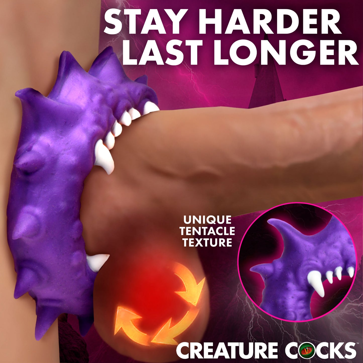 Creature Cocks Constrictor Silicone Cock Ring Purple