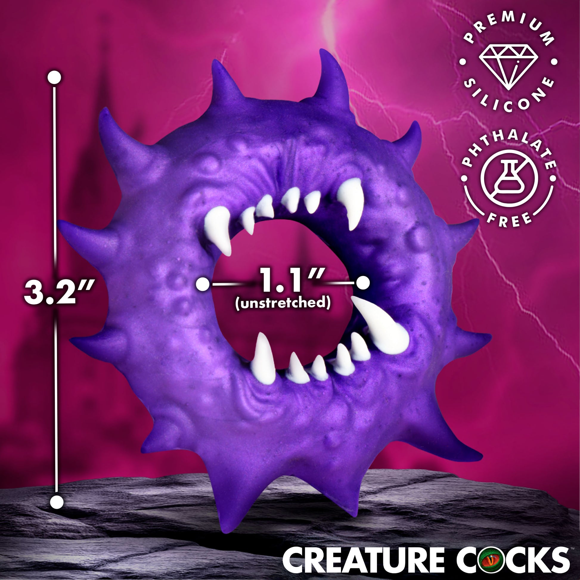 Creature Cocks Constrictor Silicone Cock Ring Purple