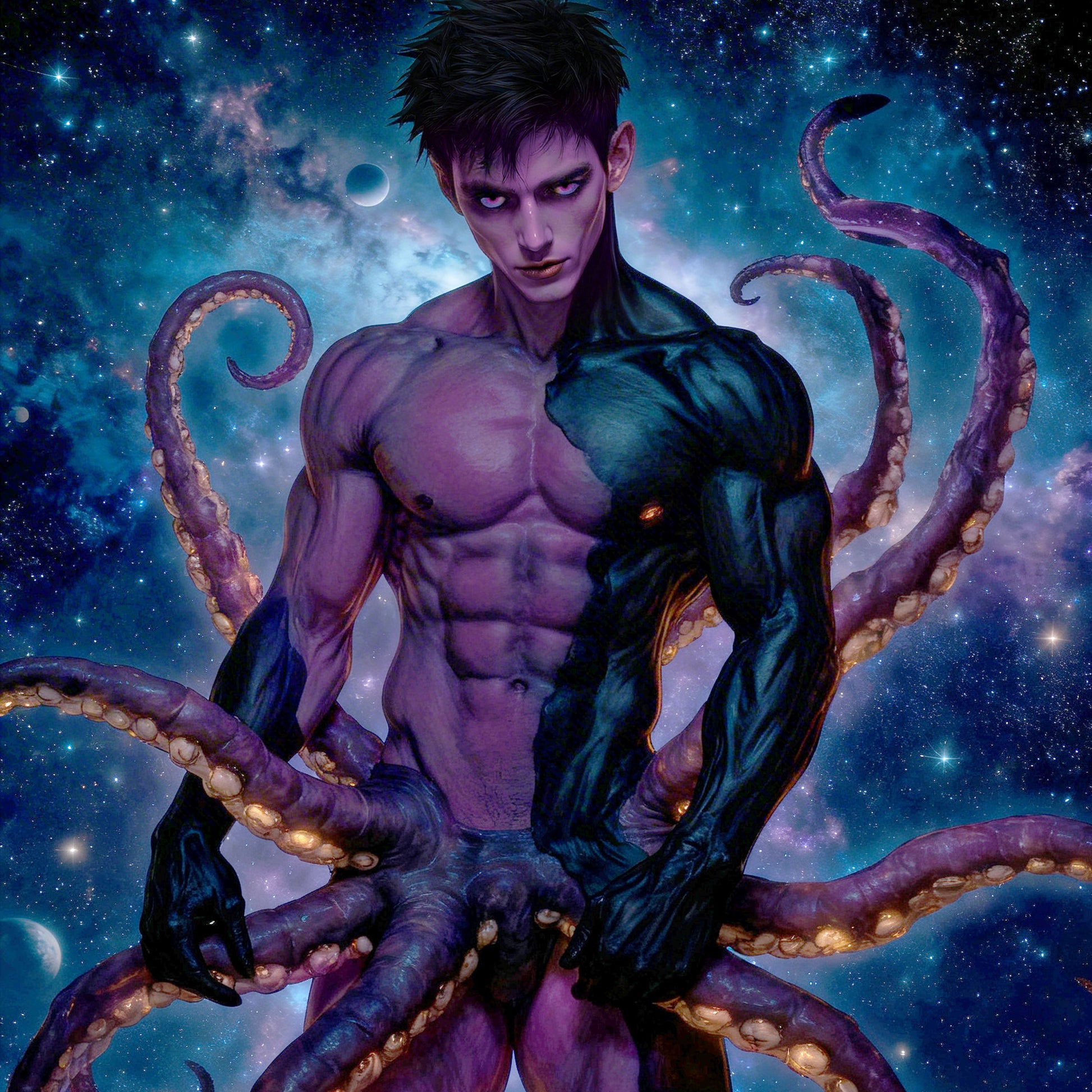 Creature Cocks Octo-Twist Silicone Anal Plug 5 Inch Purple