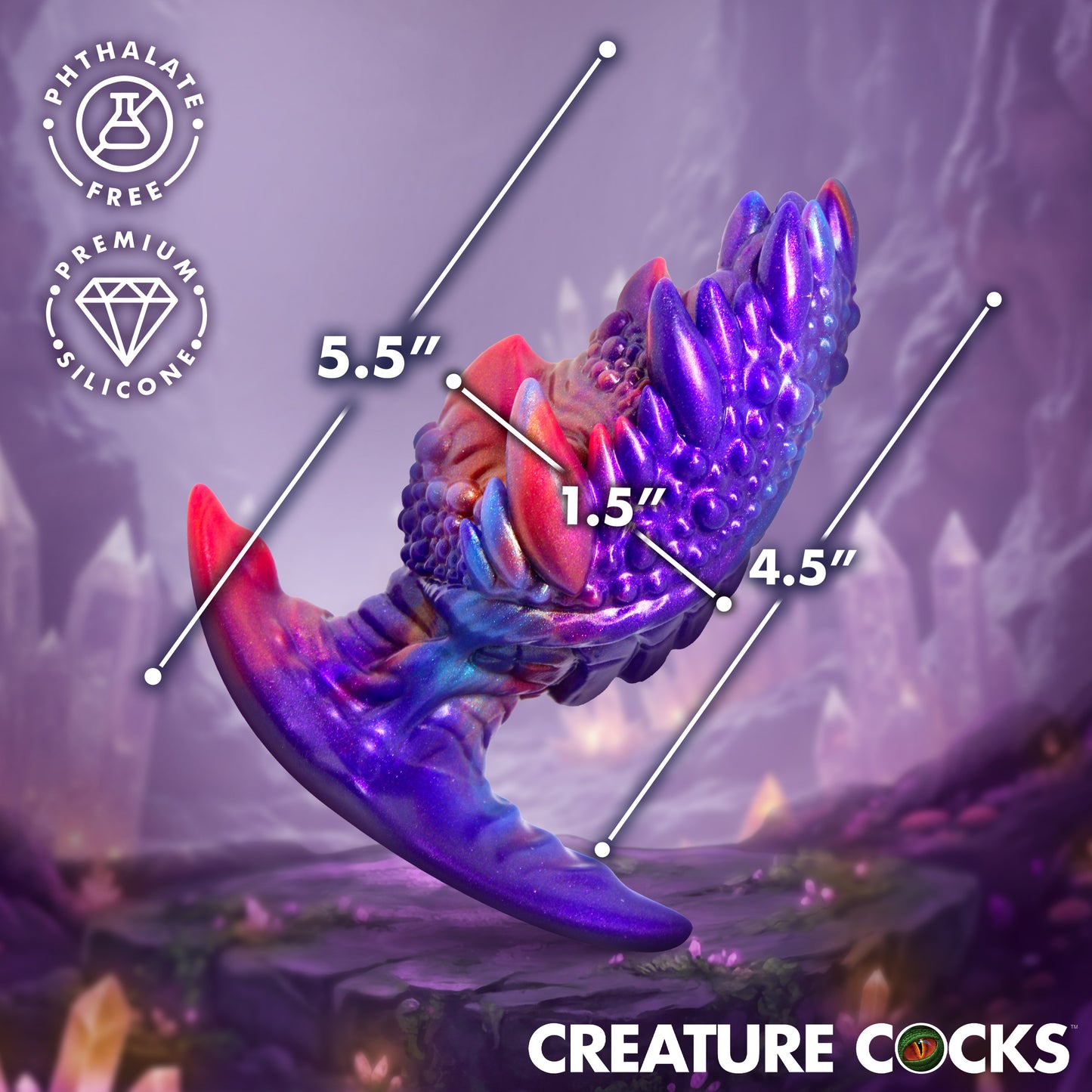 Creature Cocks Volkron Silicone Butt Plug Textured Fantasy Design