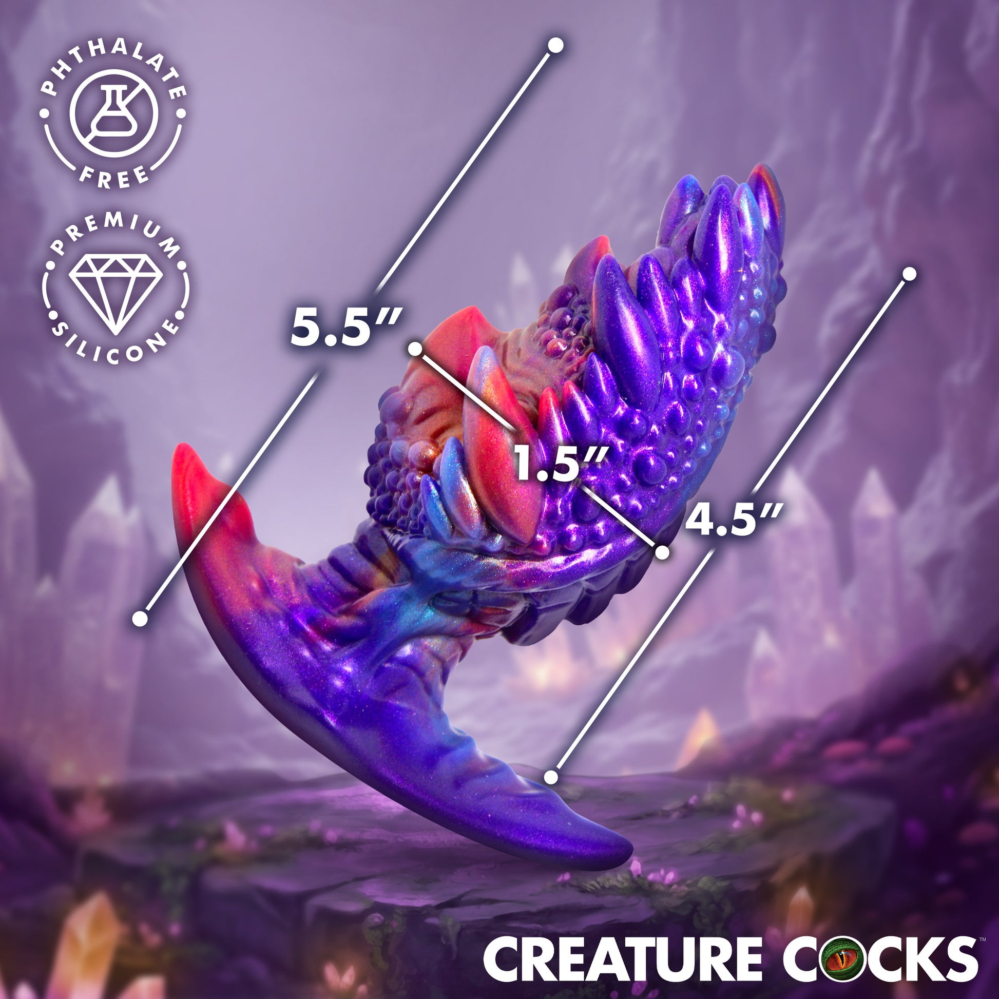 Creature Cocks Volkron Silicone Butt Plug Textured Fantasy Design