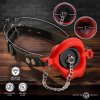 Master Series Feeding Gag Plugged Silicone Red Adjustable Strap
