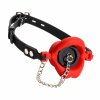 Master Series Feeding Gag Plugged Silicone Red Adjustable Strap