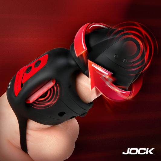 Jock Helmet Humper Gyrating Vibrating Silicone Masturbator Black