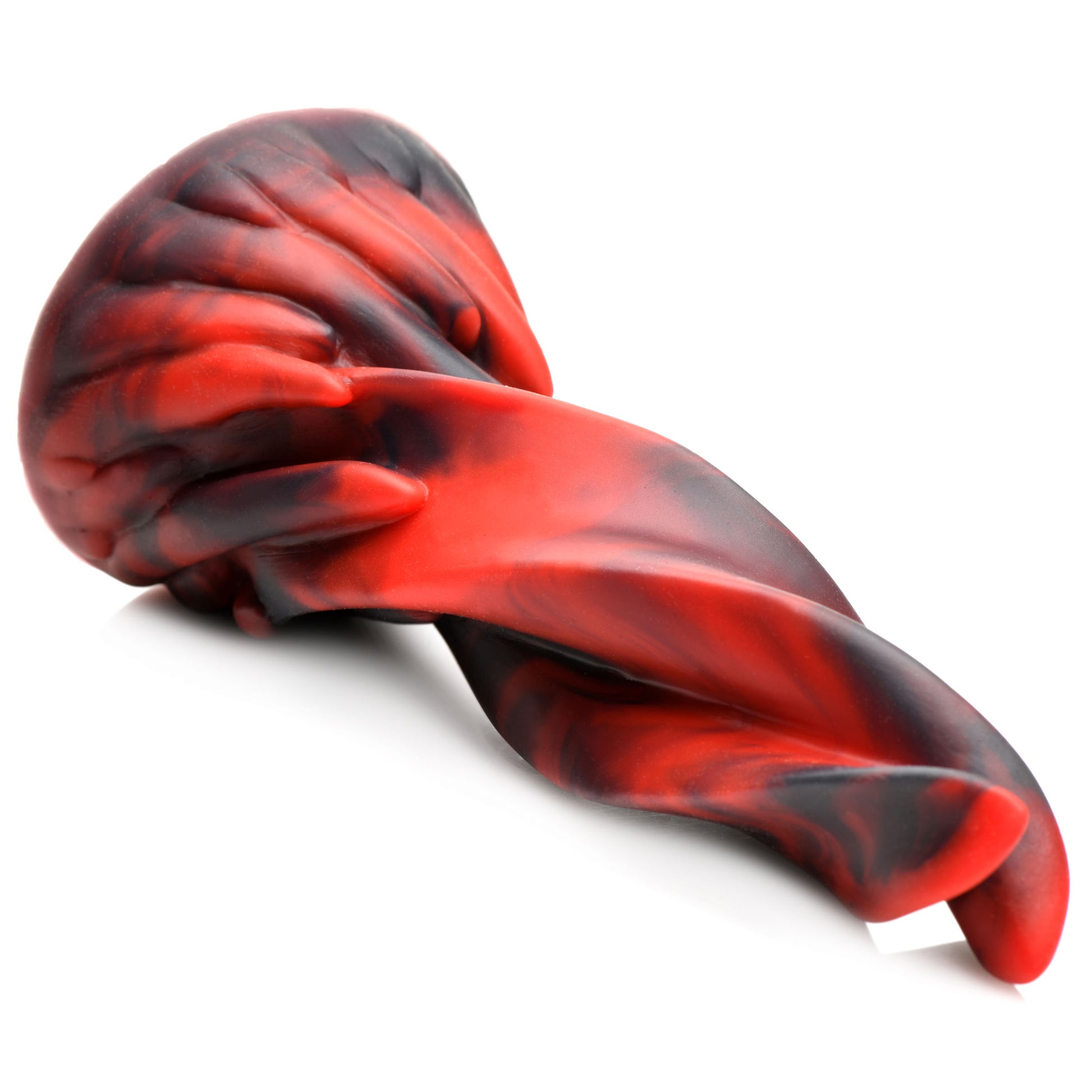Creature Cocks Hell Kiss Twisted Tongues Silicone Dildo Black/Red