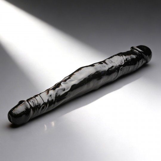 Jock 13 Inch Tapered Double-Sided Dildo Black